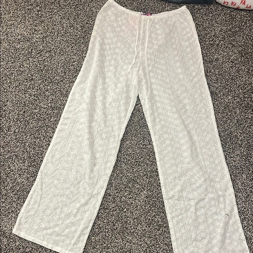 White Lace Women's Sleepwear Pants